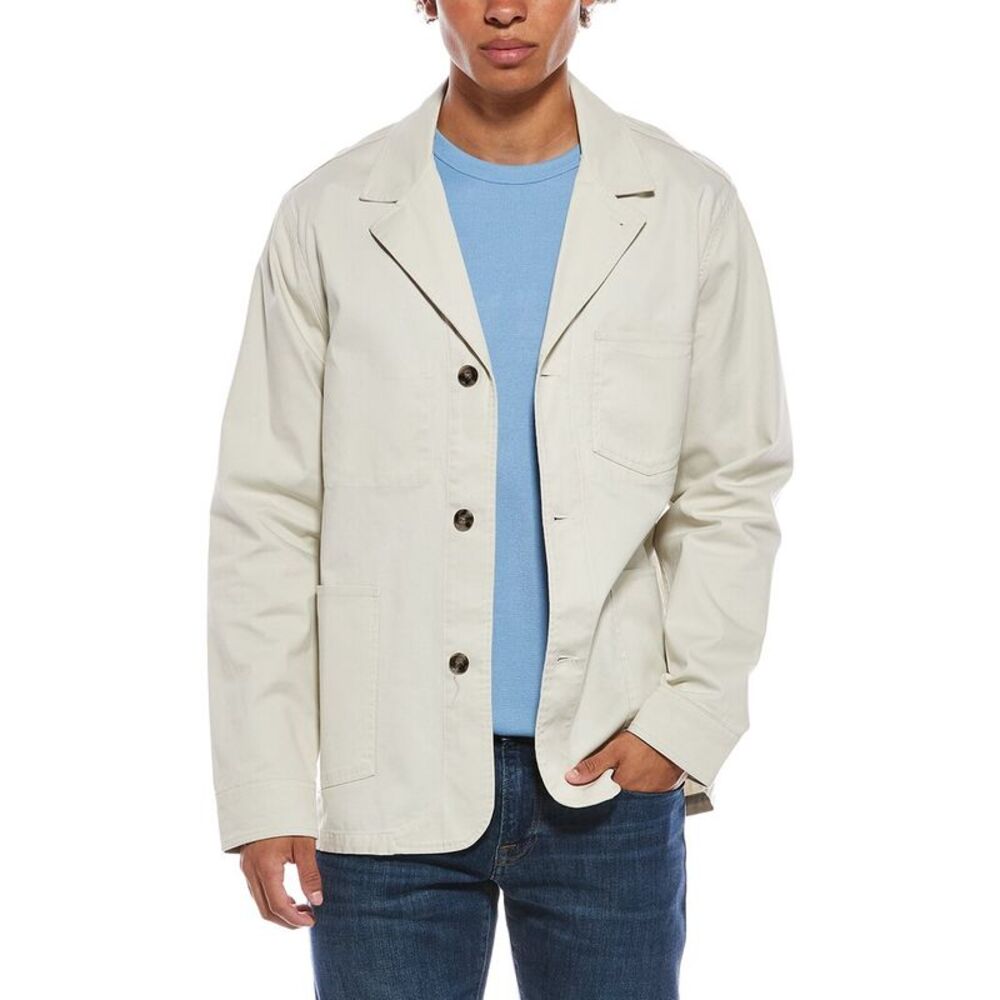 Officine Générale Mens Officine Generale Sycamore Twill Jacket, Gray